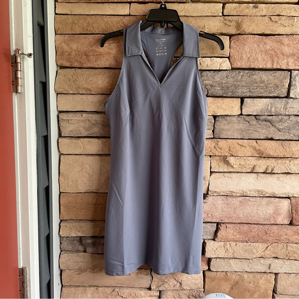 Calvin Klein Performance gray lightweight sleeveless dress NWT Women M & L